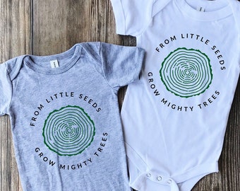 from little seeds grow mighty trees| nature shirts for kids| boy shirt| nature shirt| adventure shirt| trees shirt| outdoorsy|save the earth