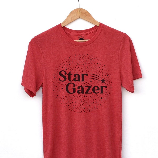 star gazing shirt for camping| outdoorsy nature shirts| plus size clothing available| celestial tees| milky way night sky & stars tshirts