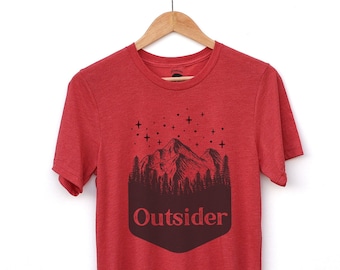 Outsider Shirt| Stargazing Shirt| Hiking Shirts for Camping| Outdoorsy Nature Shirts| Plus Size Clothing available| Celestial Tees