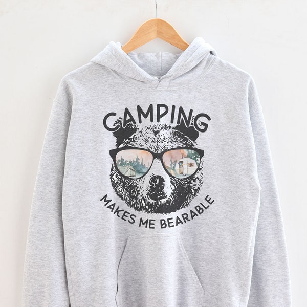 Camping Hoodies| Hoodies & Sweatshirts| Plus Size Clothing Available| Bear Hoodies| Camping Sweatshirt| Travel Sweatshirt| Bonfire Hoodie