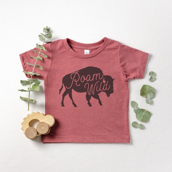 Roam Wild Shirt| Nature Shirts for Kids| PNW| National Park Shirt| Buffalo| Bison| Roam Shirt| Country Shirt| Adventure Shirt| Hipster Shirt