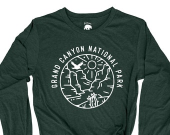 Grand Canyon National Park long sleeve shirts for women + for men| Family Trip shirt to US National Parks| Nature Shirts for road trip