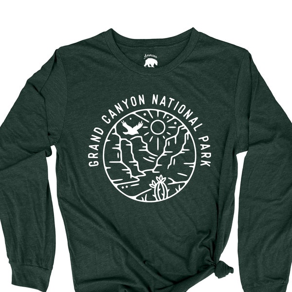 Grand Canyon National Park long sleeve shirts for women + for men| Family Trip shirt to US National Parks| Nature Shirts for road trip
