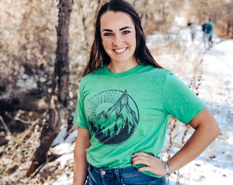 mountain shirt women| hiking shirt| plus size clothing available| nature shirts for women| mountain mama shirt| camping shirts| wanderlust