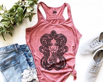 Aries tank top| Aries Zodiac| womens clothing| plus size clothing available| astrology shirt| Aries gifts| Aries shirt for women