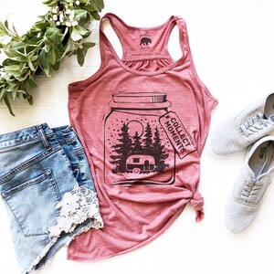 Women's Vacation Tank Top - Take Me To Mountain Graphic Tee For Hiking & Adventure