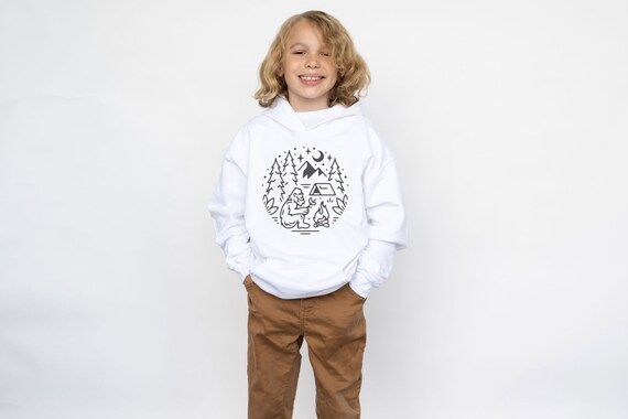 Bigfoot Hoodies para ninos Kid Hoody para campamento de verano Camisas divertidas para jovenes Nature hoodies para ninos Camp Life Bonfire Hoodie Sasquatch Etsy Mexico