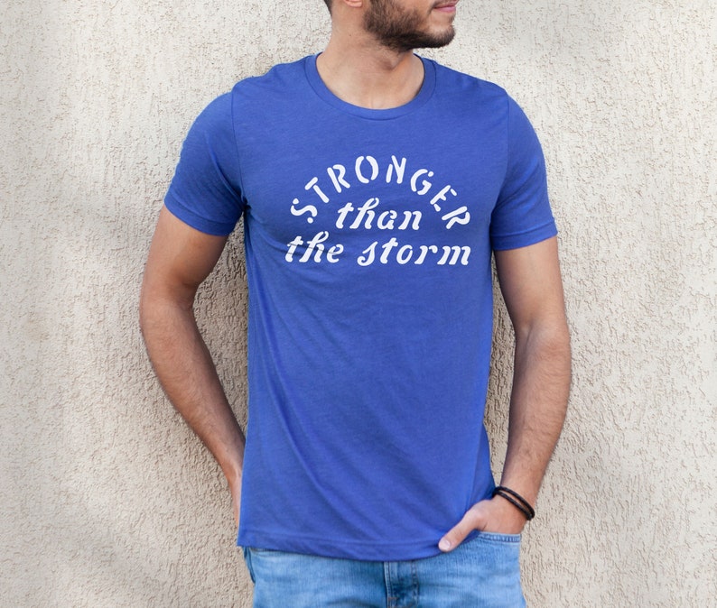 Chemise Stronger than the Storm pour femme et homme Chemise affirmations positives T-shirt de santé mentale T-shirt de motivation T-shirts inspirants Ocean