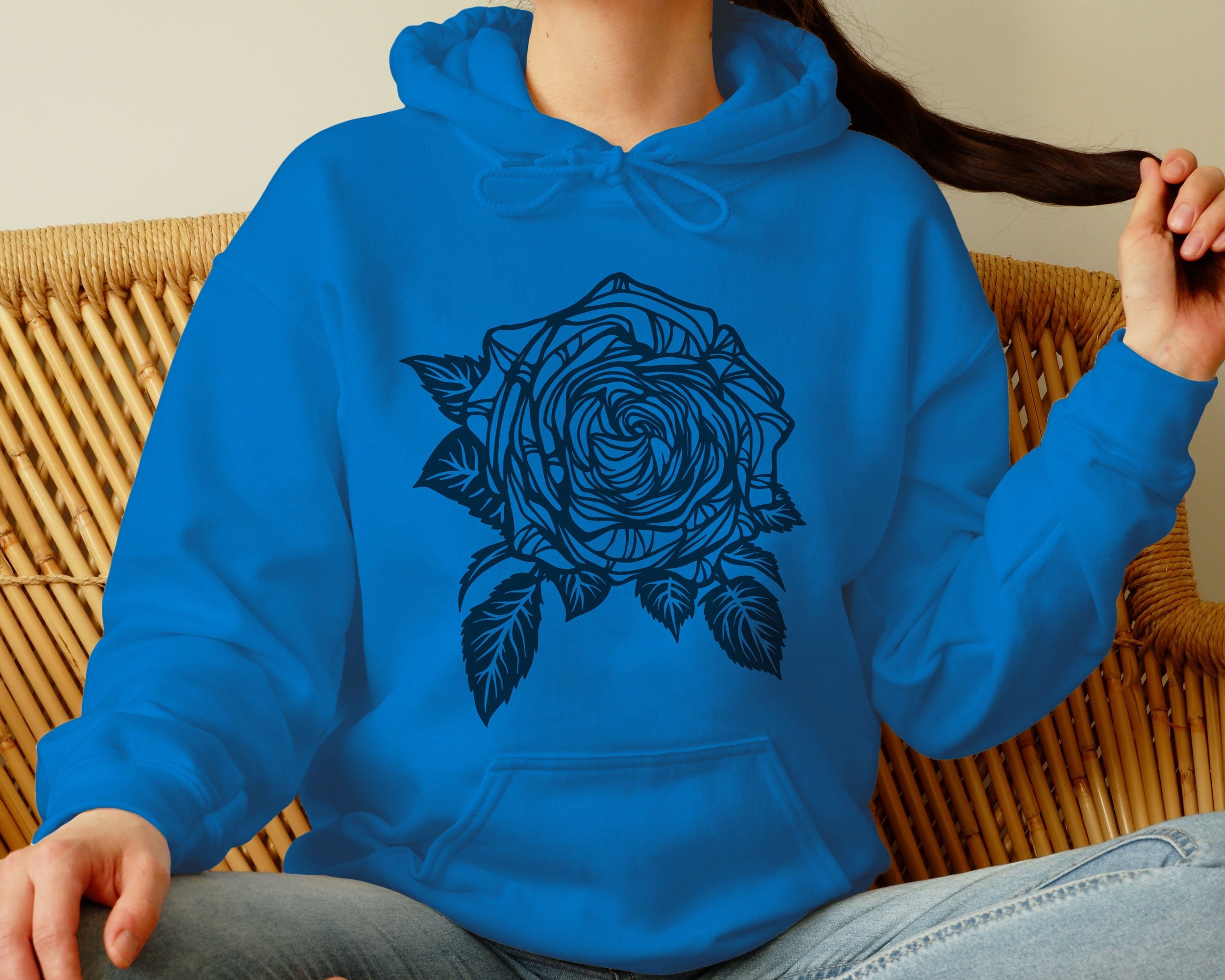 Blue rose shop hoodie