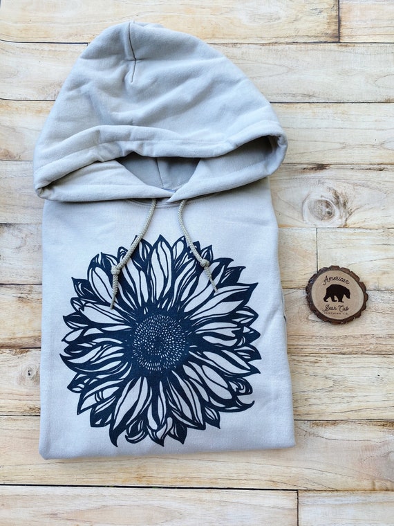 Sunflower Hoodies for Women Plus Size Clothing Available Cozy Hippie Plant  Lady Sweatshirt - Etsy