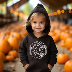 Bigfoot Hoodies for Kids Kid Hoody for Fall Autumn Funny Shirts for Youth Nature hoodies for Kids Camp Life Bonfire Hoodie Sasquatch image 1