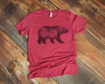 bear shirt | mountains shirt | adventure shirt | hiking shirt | camping shirt | unisex clothing | christmas gift | gifts for her | bear