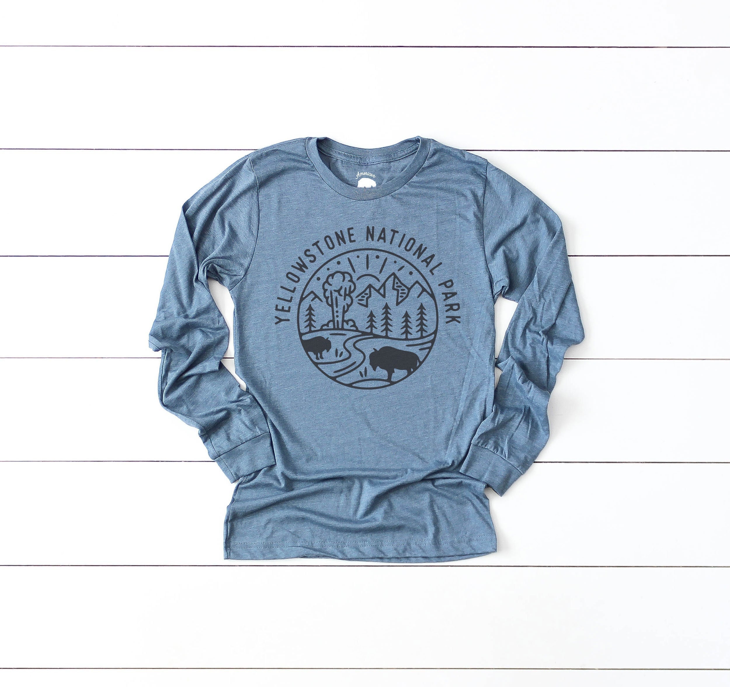yellowstone national park long sleeve t shirts