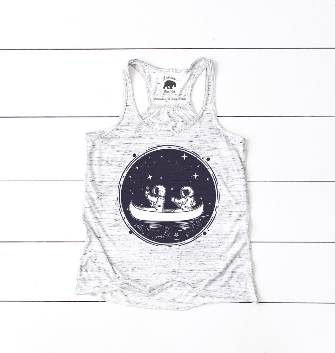 Astronauts Canoe Tank Top Canoeing Tank Tops Moon Tank Tops Etsy