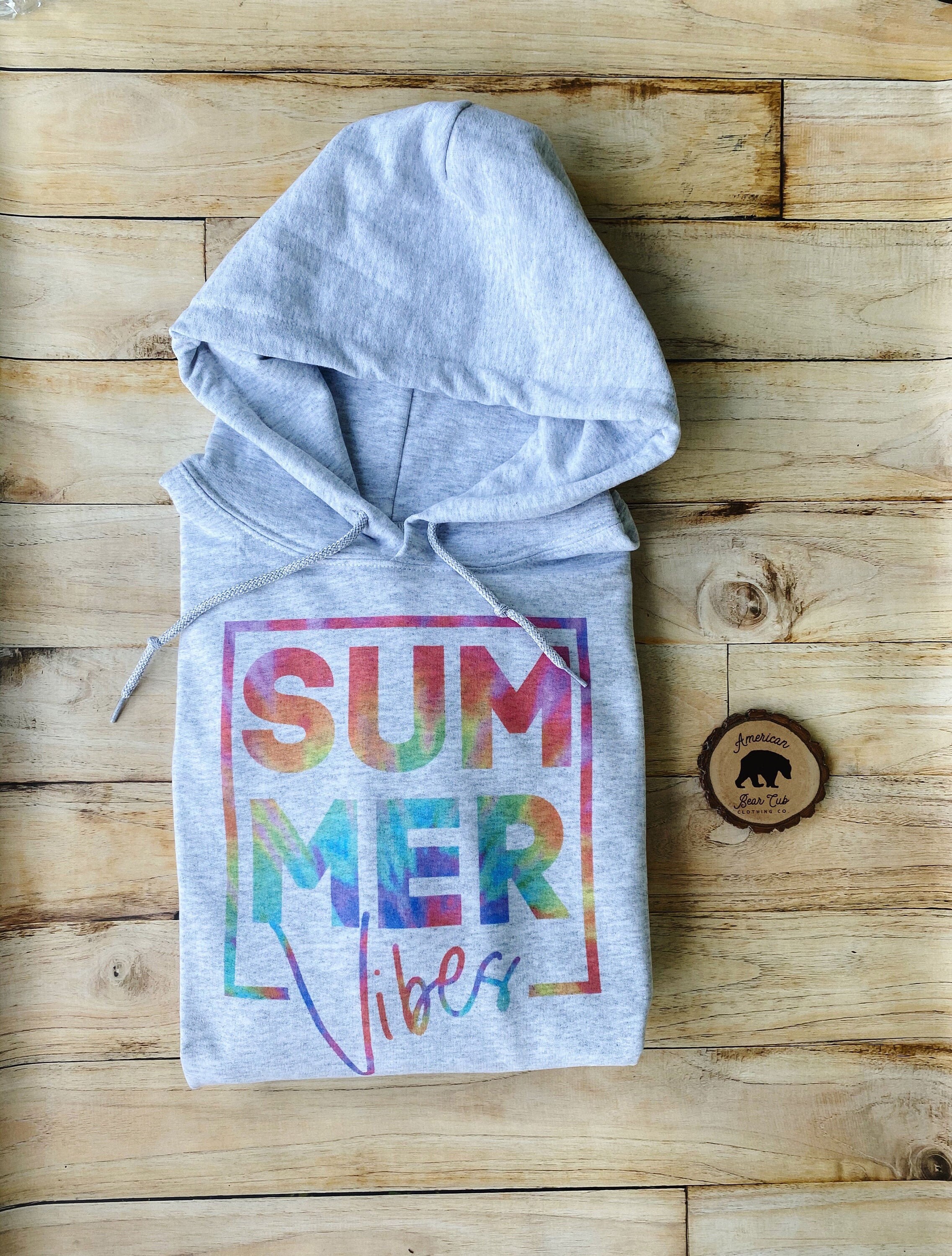 Summer Vibes Tie Dye Hoodie Vacation 