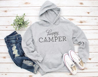 Hoodies for Women| Plus Size Clothing available| Hooded Sweatshirts| Happy Camper Hoodie| Bonfire Hoodie| Camping Hoodie| Nature Hoodie