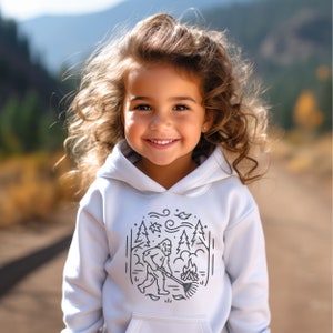 Bigfoot Hoodies for Kids Kid Hoody for Fall Autumn Funny Shirts for Youth Nature hoodies for Kids Camp Life Bonfire Hoodie Sasquatch image 3