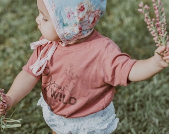 grow wild shirt| Kids Shirt| Toddler Shirt| Kids Tshirt| Graphic Tee| Kids Clothes| Inspirational Shirt| Positive Shirt| Nature Shirt|