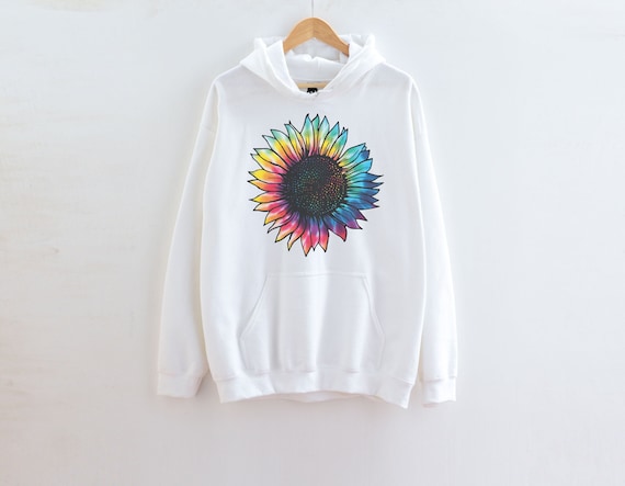 Tie dye sunflower hoodie hotsell