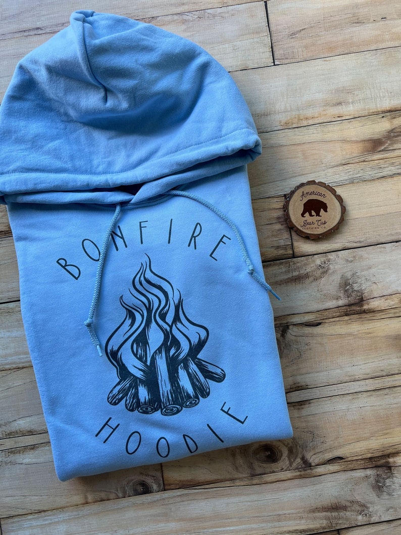 Bonfire Hoodie Camping Hoodie Campfire Hoodie Hoodies for Women Plus Size Clothing available Hooded Sweatshirts Outdoorsy Sweatshirt image 1