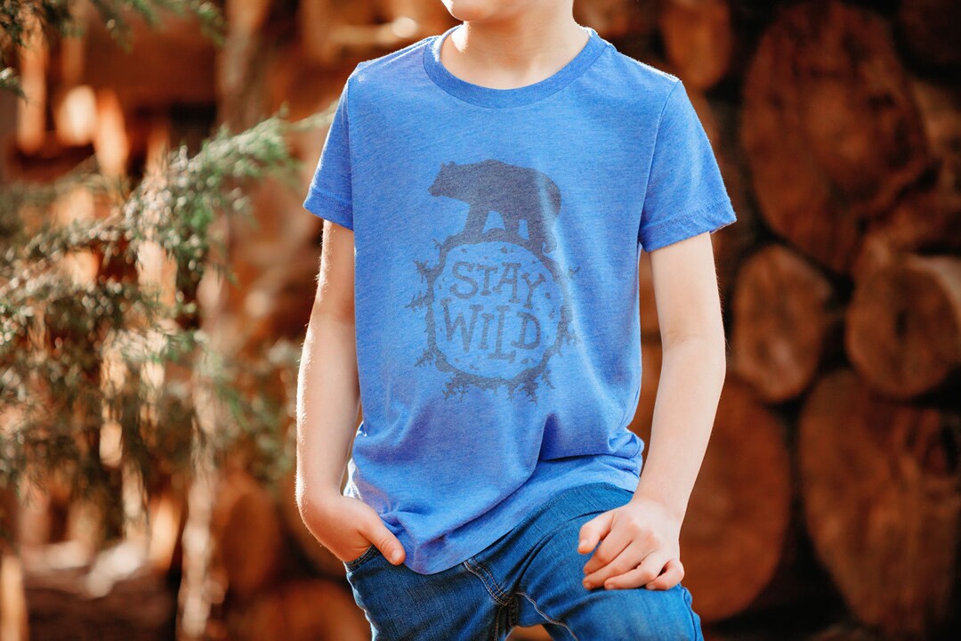 Stay Wild Camping Kids Shirt Wild Boys Shirt Nature Shirts Etsy