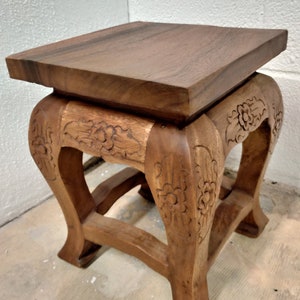 Opium wooden stand with carving