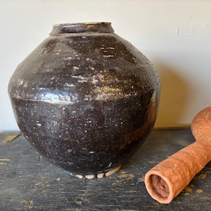 Vintage brown pot from Thailand # 3