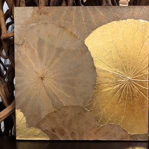 Lotus leaf wall decor