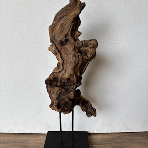 Wood Sculpture on Stand