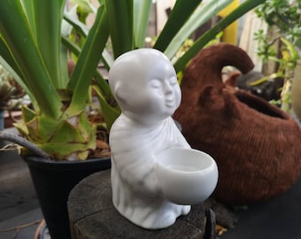 Standing Monk incense holder and tealight holder