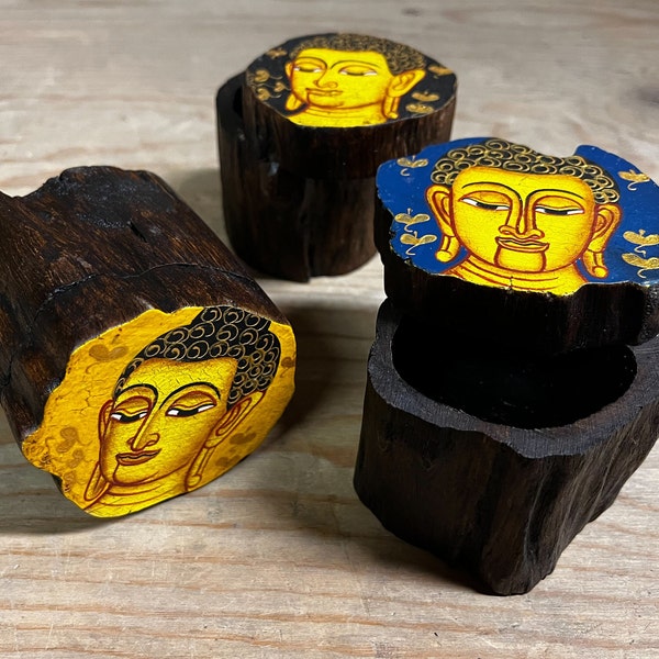 Hand painted Buddha decorative wood box