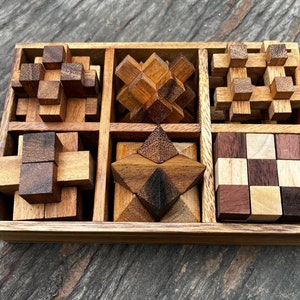 6 Wooden Puzzles Box Set