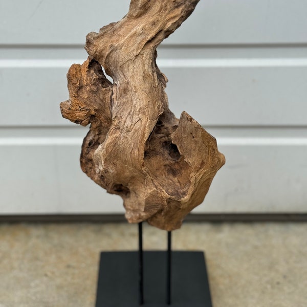 Wood Sculpture on Stand