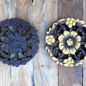 6 &quot; Small Teak carving wall décor