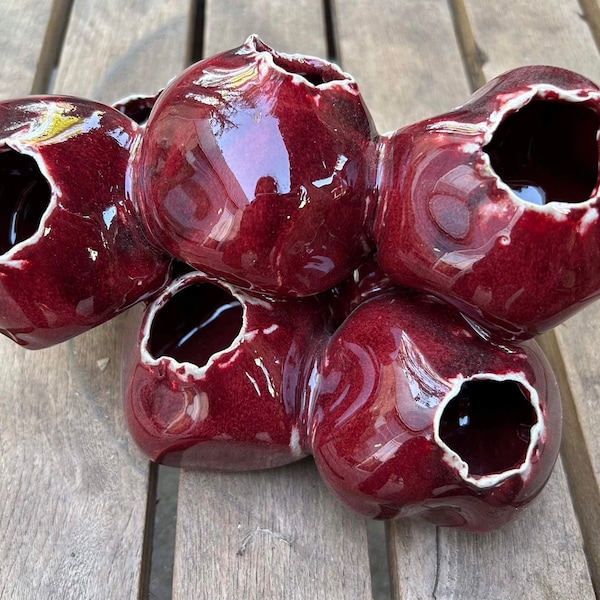 Red Celadon barnacles vase