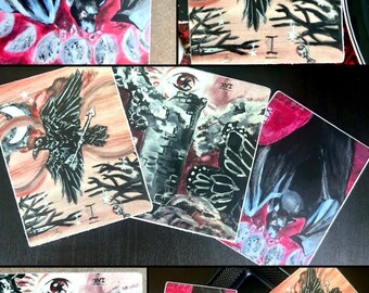 Winged Tarot Series Art Stickers