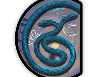 Gemini Two-Headed Snake Art Sticker