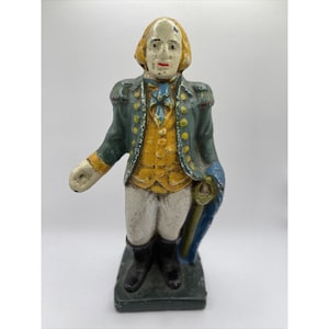 antique cast iron george washington still bank