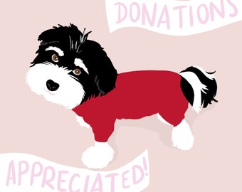 Doughnations for Puppy Houston! Your Donation is greatly Appreciated, Thank YOU! We are sending you a treat for your support!