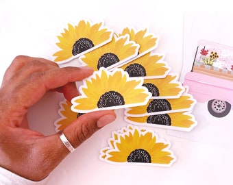 Sunflower sticker, letter writing, JW, VSCO Sticker, Hydro flask, Sticker, Thank you, Sticker Pack, gems, Gifts, snail mail stickers