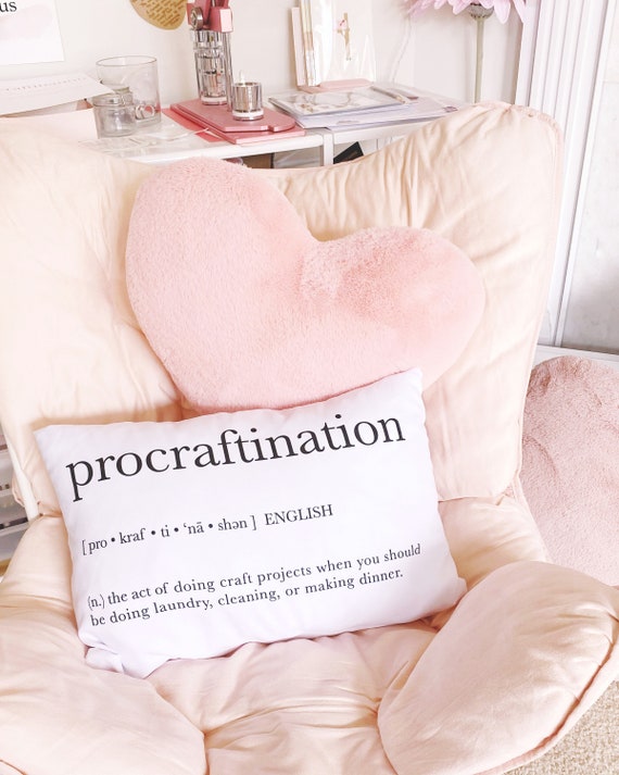 Pillow Procraftination Pillow Quotes Funny Quotes Craft - Etsy
