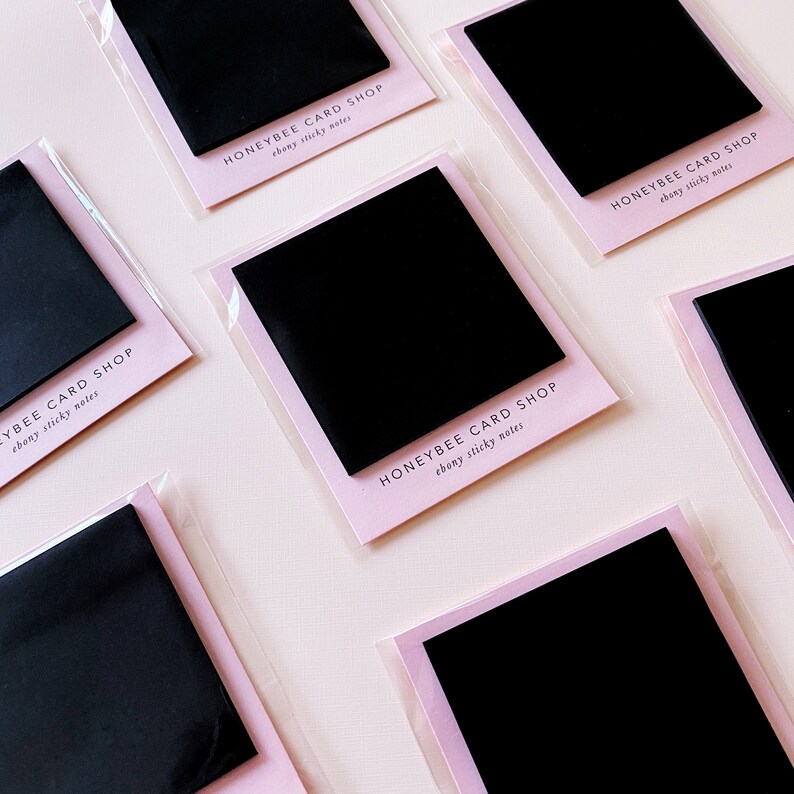 Ebony Sticky Notes Size 3x3 Black Sticky Notes Bold Sticky Etsy