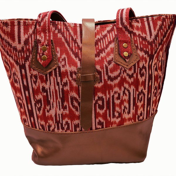 Handcrafted Iban Leather Handbag | Fairtrade | Boho | Gift | Malaysia Borneo | Handmade | Women empowerment | Borneo batik | Unique gift