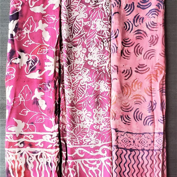 Light Pink Batik Sarong | Pareo | Holiday Sarong | Beach Pool cover up | Batik sarong | Handmade | Fairtrade | Resort Wear | Girls trip