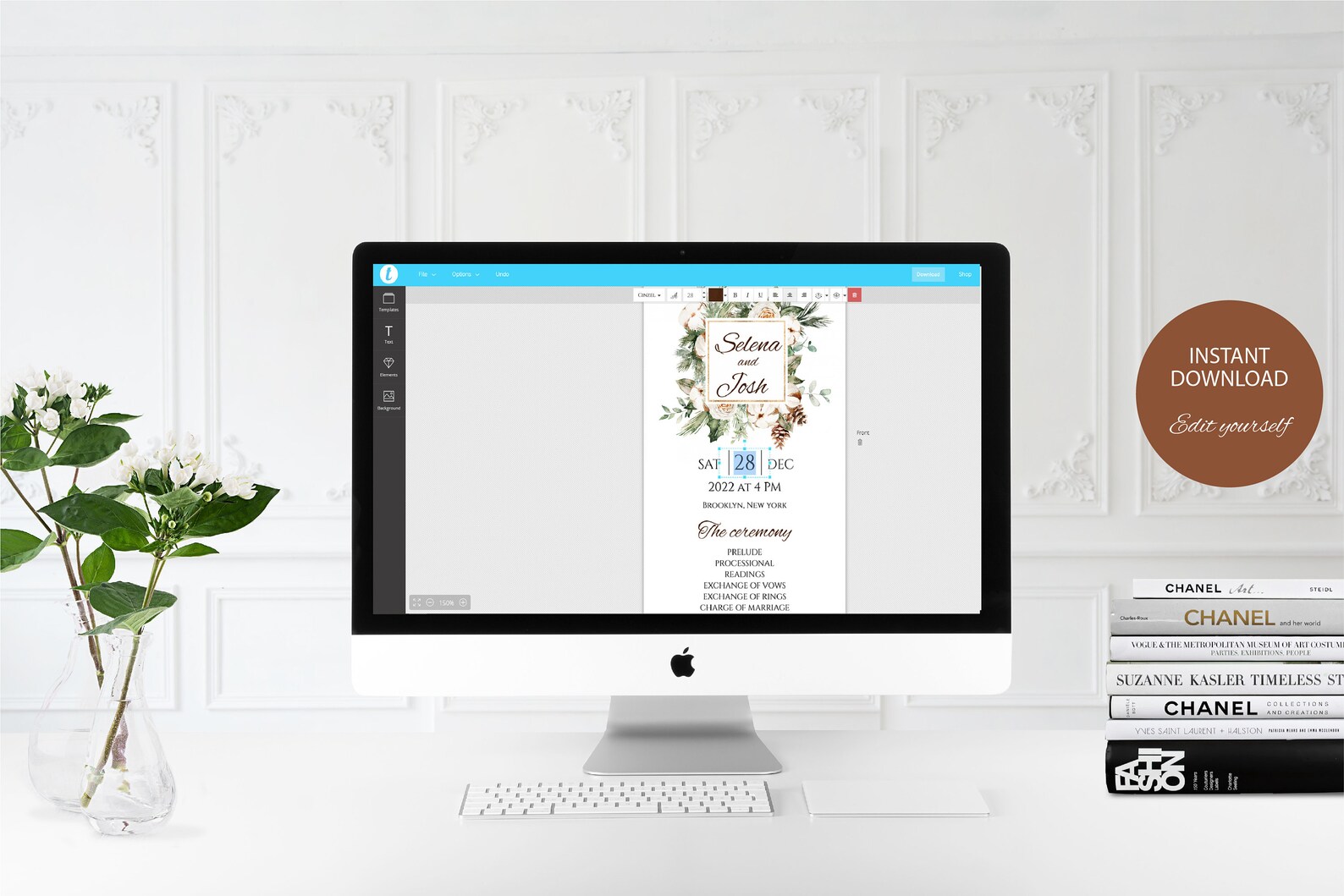 Editable Wedding Program Template, Fully Editable Printable Ceremony ...