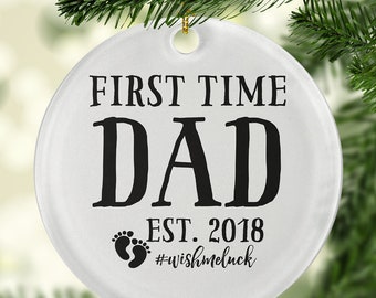 first time dad est circle ornament new dad to be circle ornament new dad ornament dad ornaments dad christmas ornament - Dad Christmas Ornament first time dad est circle ornament new dad to be circle ornament new dad ornament dad ornaments dad christmas ornament - Dad Christmas Ornament