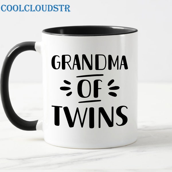 Twin Grandma Coffee Mugs, Grandma Of Twins, Gift For Grandma Grandmother Of Twins