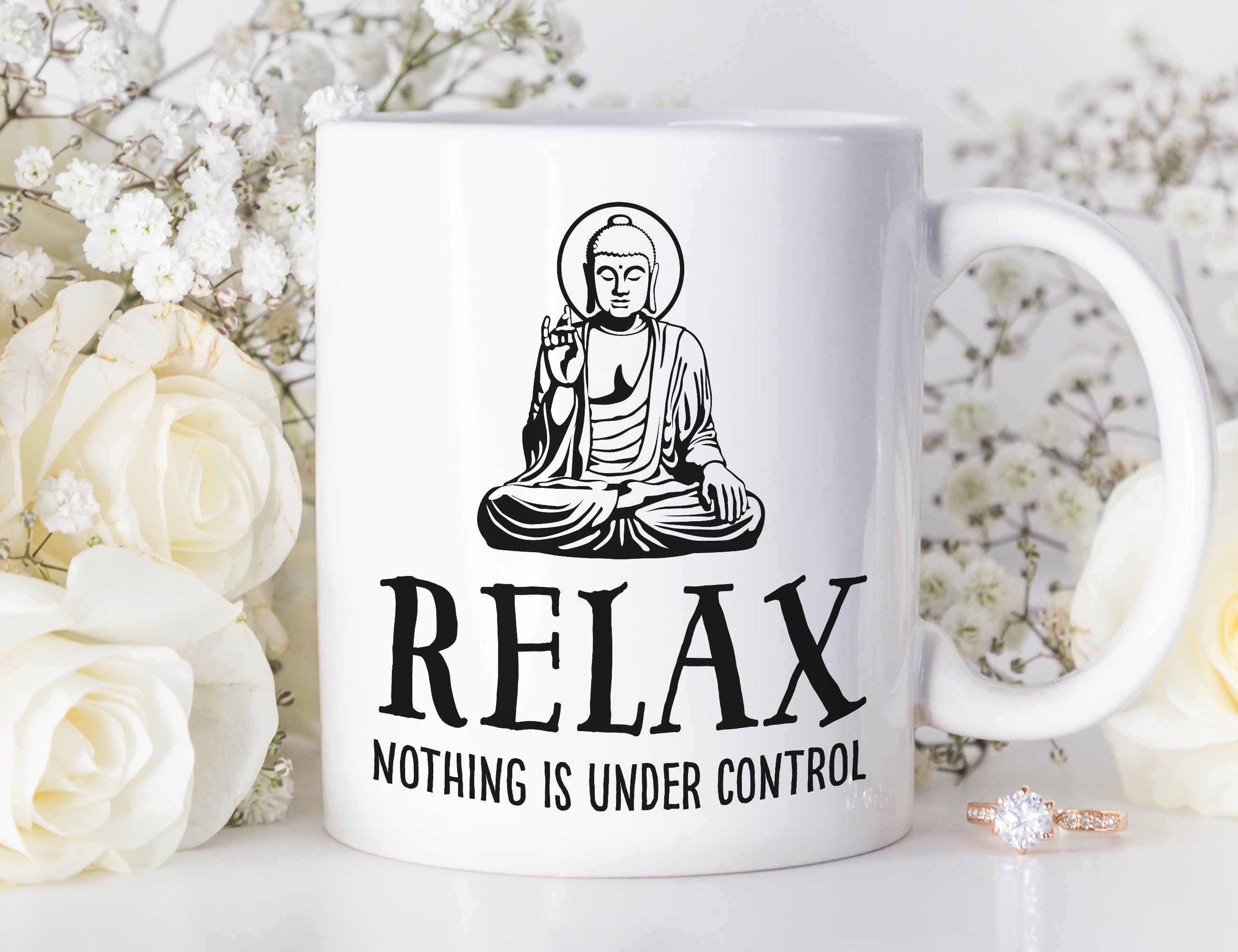 XXL Mug 28 Oz. Buddha: The Mind is Everything. What You Think You Become.