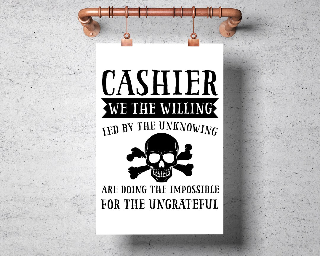 Cashier Gift Printable Cashier Printable Funny Printables - Etsy