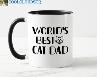 Taza Best Cat Dad Ever, Regalos Para Los Amantes De Los Gatos, Regalos